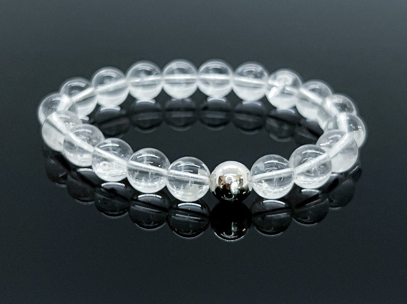 Clear Quartz & 925 Silver Bracelets - Master Healer Crystal Beaded Bracelets 2