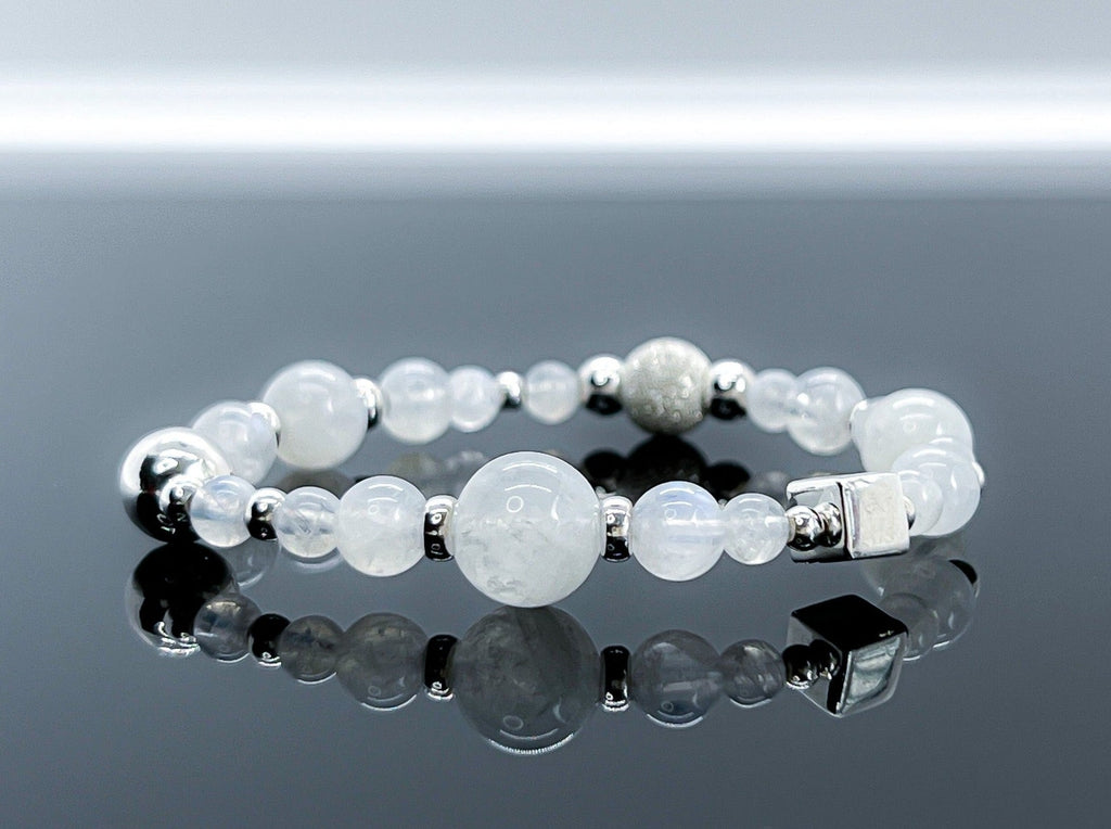 Clear Quartz & 925 Silver Bracelets - Master Healer Crystal Beaded Bracelets  – mAgnetico INT