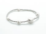 Freshwater Pearls & 925 Sterling Silver beaded bracelet and anklet set 2