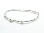 Freshwater Pearls & 925 Sterling Silver beaded bracelet and anklet set 3