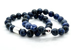 12mm Sodalite and 925 Sterling Silver Bracelets