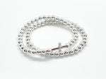 5mm beaded silver bracelets by mAgnetico INT