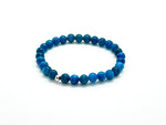 "Half-&-Half"  Blue Apatite Silver Bracelet