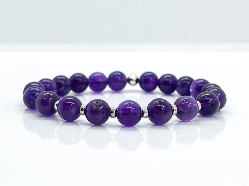 10mm Amethyst Bracelet