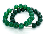 12mm Green Onyx & 925 Sterling  Silver Beaded Bracelets