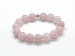 12mm Rose Quartz Beaded Bracelet