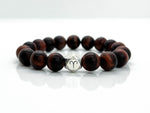 12mm Red Tiger's Eye "Zodiac" Bracelet