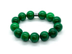 14mm Green Lace Jade & 925 Silver Bracelet 3