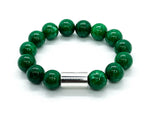 14mm Green Lace Jade & 925 Silver Bracelet 4