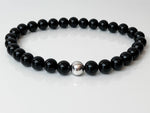 14mm Matte Black Onyx + 925 Silver oversized "Minimalist" beaded choker necklace 2