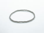 3mm 925 sterling silver beaded bracelet