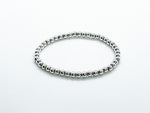 4mm 925 sterling silver beaded bracelet