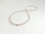 4mm Rose Quartz & 925 Silver Minimalist Jewelry Set - LOVE Healing Crystal Beaded Bracelet, Anklet & Necklace 3