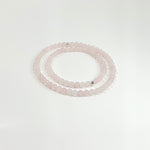 4mm Rose Quartz & 925 Silver Minimalist Jewelry Set - LOVE Healing Crystal Beaded Bracelet, Anklet & Necklace 4