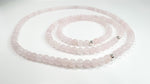 4mm Rose Quartz & 925 Silver Minimalist Jewelry Set - LOVE Healing Crystal Beaded Bracelet, Anklet & Necklace