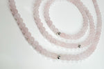 4mm Rose Quartz & 925 Silver Minimalist Jewelry Set - LOVE Healing Crystal Beaded Bracelet, Anklet & Necklace 1