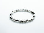 6mm 925 sterling silver beaded bracelet