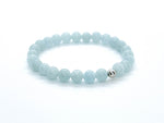 "Half-and-Half" Aquamarine + Silver Bracelet