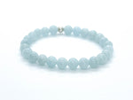 "Half-and-Half" Aquamarine + Silver Bracelet