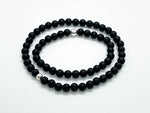 6mm Matte Black Onyx "Minimalist" Jewelry Set