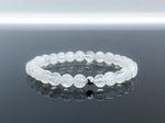 6mm Blue Moonstone & 925 Silver Bracelet - Crown Chakra Healing Crystal Bracelets 2