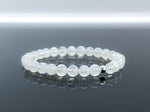 6mm Blue Moonstone & 925 Silver Bracelet - Crown Chakra Healing Crystal Bracelets 3