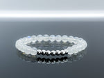 6mm Blue Moonstone & 925 Silver Bracelet - Crown Chakra Healing Crystal Bracelets 4