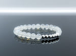 6mm Blue Moonstone & 925 Silver Bracelet - Crown Chakra Healing Crystal Bracelets 5