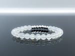 6mm Blue Moonstone & 925 Silver Bracelet - Crown Chakra Healing Crystal Bracelets 6