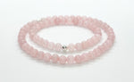 6mm Rose Quartz & 925 Silver Minimalist Jewelry Set - LOVE Healing Crystal Beaded Bracelet, Anklet & Necklace 2