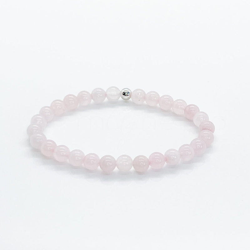 6mm Rose Quartz & 925 Silver Bracelets/Anklets - LOVE Healing Crystal Bracelets | Minimalist Bracelets img 5