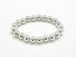 8mm + 10mm Sterling Silver Bead Bracelets