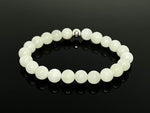 8mm Hetian White Jade Bracelet