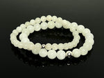 8mm Hetian White Jade Bracelet