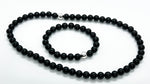 7-8mm Black Onyx "Minimalist" beaded necklace 2