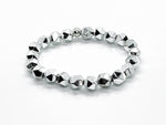 8mm Silver Hematite Bracelet