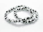 8mm Silver Hematite Bracelet