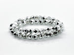 8mm Silver Hematite Bracelet