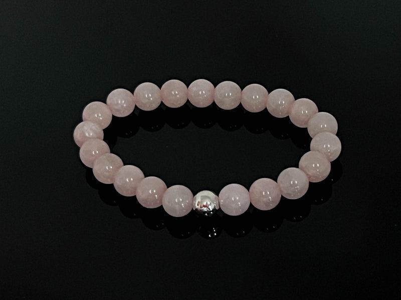 8mm Madagascar Rose Quartz Bracelet 1