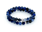 8mm Sodalite and 925 Sterling Silver Bracelets