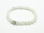 8mm White Jade Bracelet