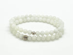 8mm White Jade Bracelet