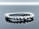 4mm-8mm Sterling Silver Beaded Bracelet 3