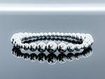 4mm-8mm Sterling Silver Beaded Bracelet 4