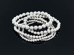 7mm, 6mm, 5mm, 4mm and 3mm 925 sterling silver beaded bracelets 2