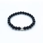 6mm Black Onyx + Sterling Silver Beaded Stretch Bracelet Stack  - image 5