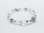 Clear Quartz "Chic Shapes" 925 Silver Bracelet - Master Healer Crystal Beaded Bracelets 1