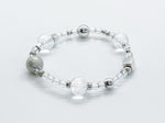 Clear Quartz "Chic Shapes" 925 Silver Bracelet - Master Healer Crystal Beaded Bracelets 2