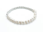 Freshwater Pearl & 925 Silver "Half-and-Half" Bracelet 3