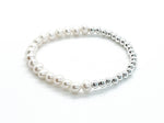 Freshwater Pearl & 925 Silver "Half-and-Half" Bracelet 2